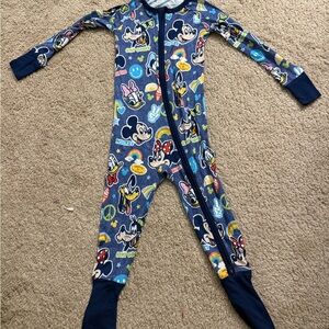 Disney Mickey Mouse Kids One Piece Pajama - Blue